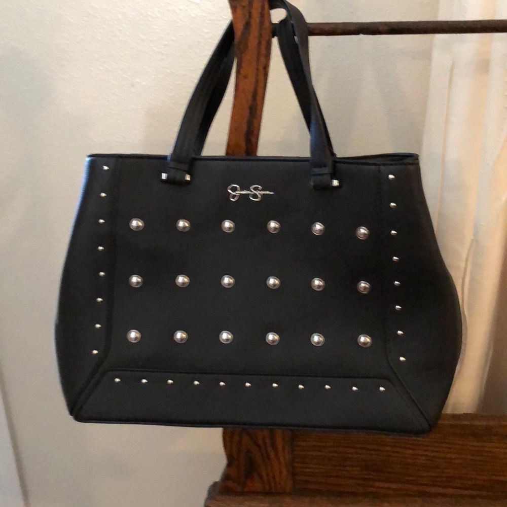 Jessica Simpson black purse with silver studs